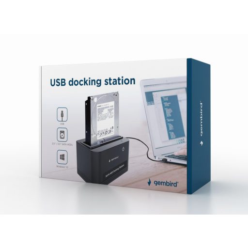 Gembird HD32-U2S-5 dokkoló állomás tárolóegységhez USB 2.0 Type-B Fekete