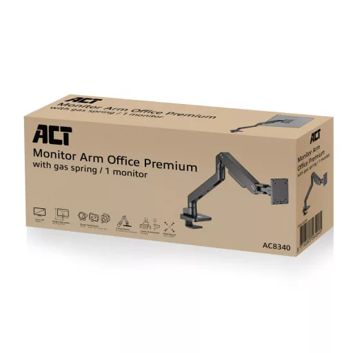 ACT AC8340 asztali TV konzol 124,5 cm (49") Fekete