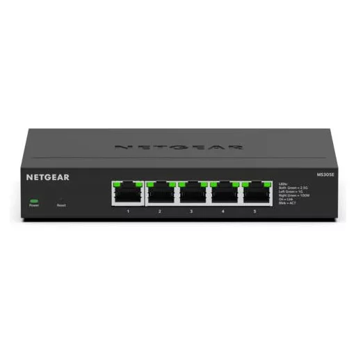 NETGEAR MS305E Beállítást nem igénylő (unmanaged) 2.5G Ethernet (100/1000/2500) Fekete