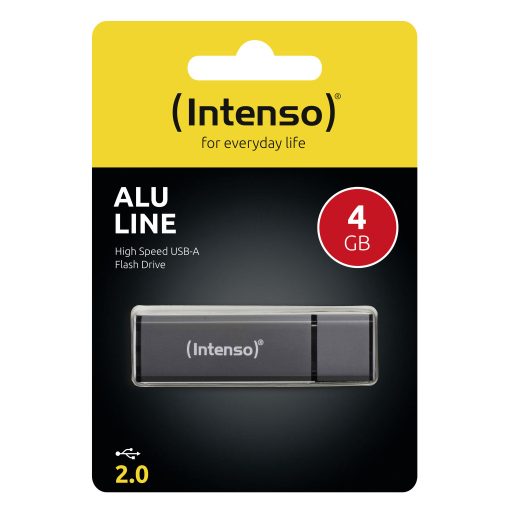 Intenso Alu Line USB flash meghajtó 4 GB USB A típus 2.0 Antracit