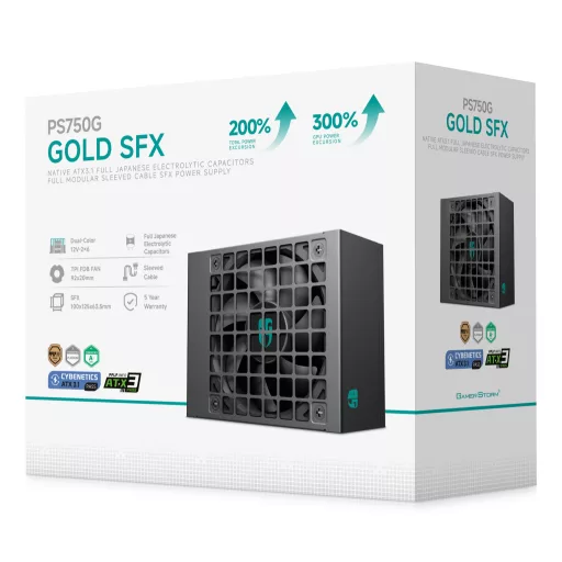 Gamer Storm PS750G 750 W 20+4 pin ATX ATX Fekete