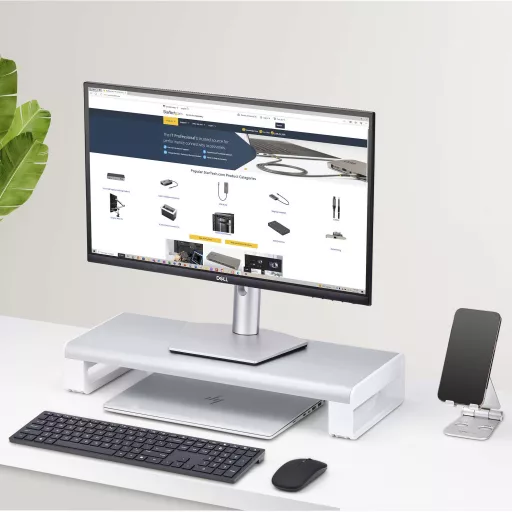 StarTech.com 1MFSW-MONITOR-RISER asztali TV konzol Ezüst
