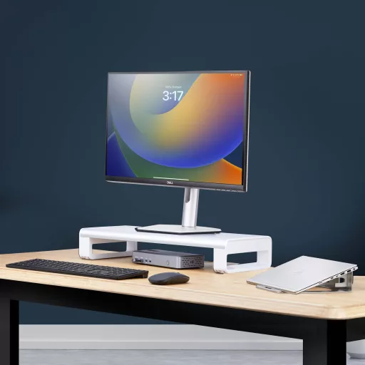 StarTech.com 1MFSW-MONITOR-RISER asztali TV konzol Ezüst