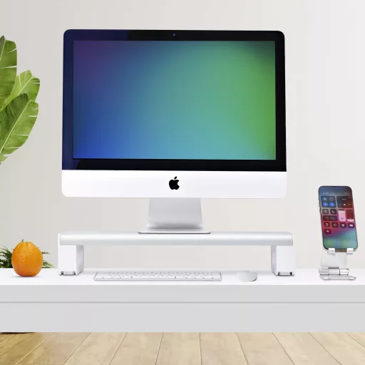 StarTech.com 1MFSW-MONITOR-RISER asztali TV konzol Ezüst