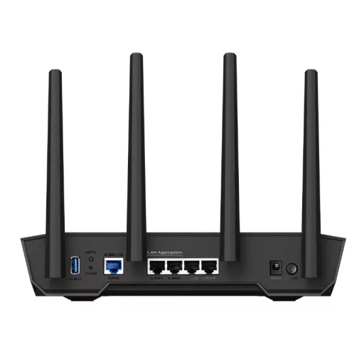 ASUS TUF-AX4200 vezetéknélküli router Gigabit Ethernet Kétsávos (2,4 GHz / 5 GHz) Fekete