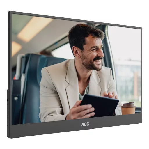 AOC 16T20E2 hordozható TV és monitor Hordozható monitor Fekete 39,6 cm (15.6") LED 1920 x 1080 pixelek