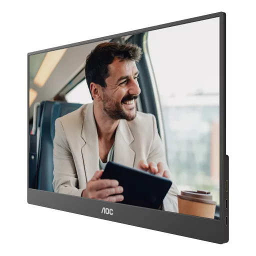 AOC 16T20E2 hordozható TV és monitor Hordozható monitor Fekete 39,6 cm (15.6") LED 1920 x 1080 pixelek