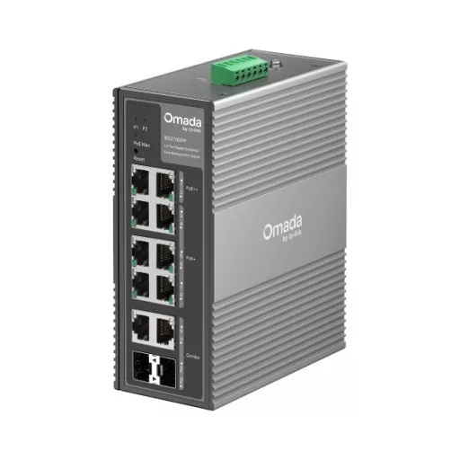 TP-Link Omada IES210GPP hálózati kapcsoló Vezérelt Gigabit Ethernet (10/100/1000) Ethernet-áramellátás (PoE) támogatása DIN rail Szürke