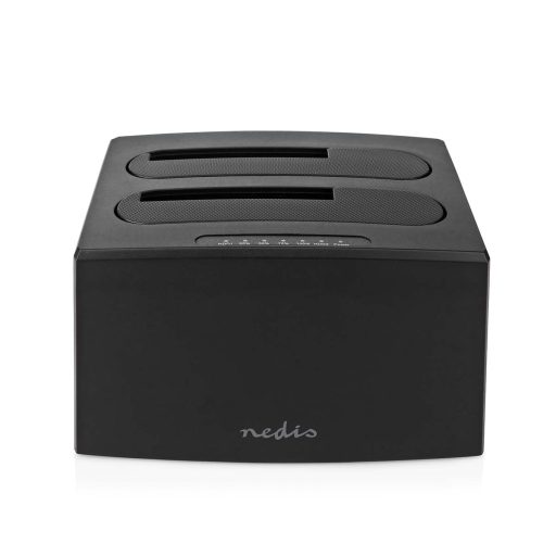 Nedis HDDUDB3210BK dokkoló állomás tárolóegységhez USB 3.2 Gen 1 (3.1 Gen 1) Type-A Fekete