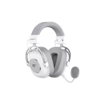   Havit H2002YG (White and grey) Fejhallgató Vezetékes és vezeték nélküli Fejpánt Játék Bluetooth Szürke, Fehér