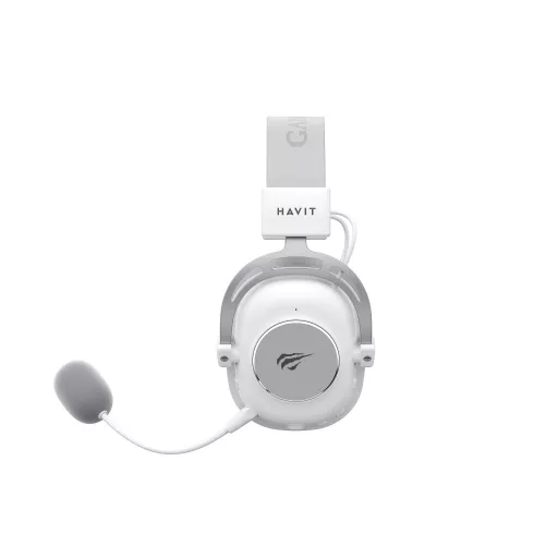 Havit H2002YG (White and grey) Fejhallgató Vezetékes és vezeték nélküli Fejpánt Játék Bluetooth Szürke, Fehér