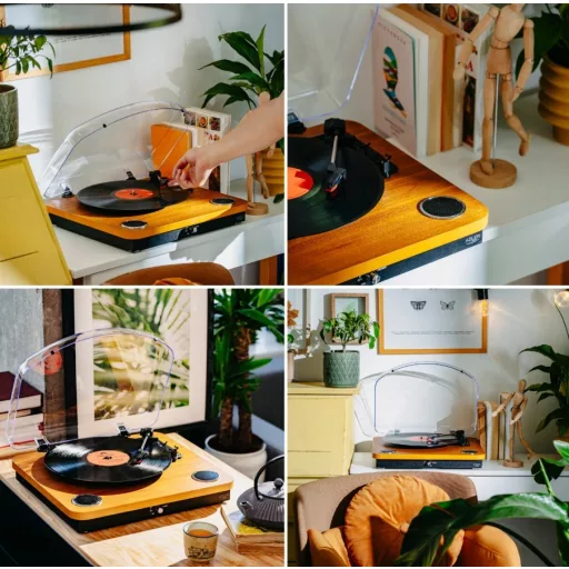 Turntable AD1914 Wood USB Bluetooth