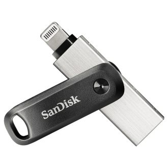   SanDisk iXpand USB flash meghajtó 64 GB USB Type-A / Lightning 3.2 Gen 2 (3.1 Gen 2) Fekete, Ezüst
