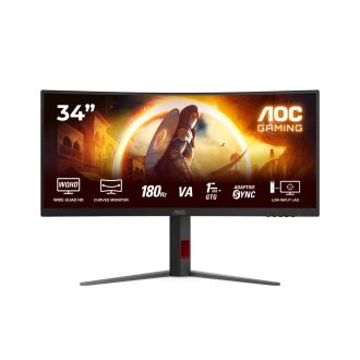   AOC G4 CU34G4 86,4 cm (34") 3440 x 1440 pixelek Wide Quad HD LED Fekete, Vörös
