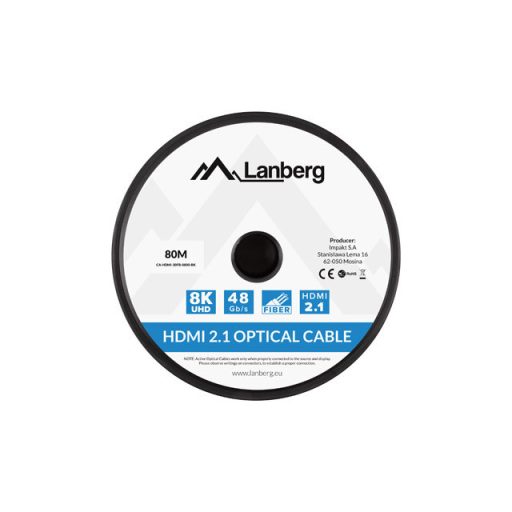 Lanberg CA-HDMI-30FB-0800-BK HDMI kábel 80 M HDMI A-típus (Standard) Fekete