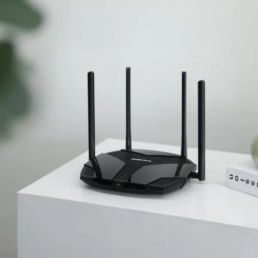 Mercusys MR80X vezetéknélküli router Gigabit Ethernet Kétsávos (2,4 GHz / 5 GHz) Fekete