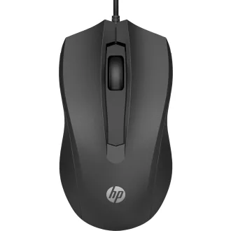   HP Wired Mouse 100 egér Irodai Kétkezes USB A típus Optikai 1600 DPI