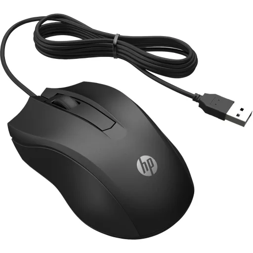 HP Wired Mouse 100 egér Irodai Kétkezes USB A típus Optikai 1600 DPI