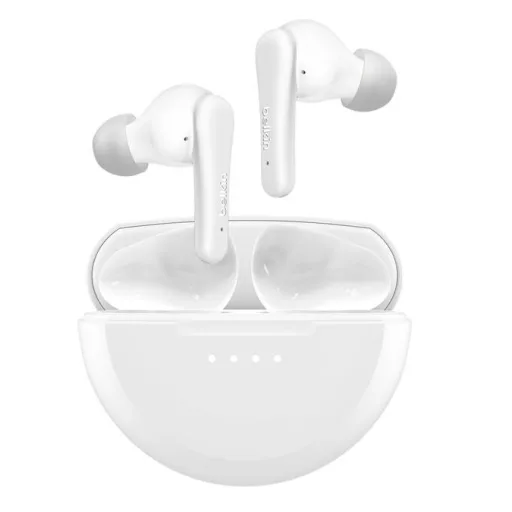 Belkin SoundForm Rhythm Headset Vezetékes és vezeték nélküli Hallójárati Hívás/zene USB C-típus Bluetooth Fehér