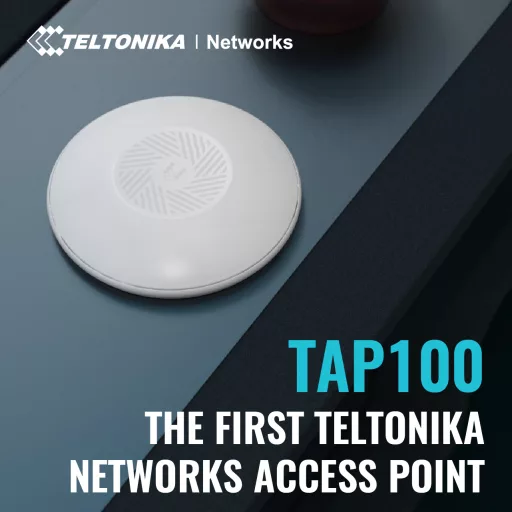 Teltonika · Accesspoint· TAP100· 2x1· Wi-Fi 4· 300Mbit· 1x 10/100· 15W PoE - Access Point - 0,1 Gbps 300 Mbit/s Fehér Ethernet-áramellátás (PoE) támogatása