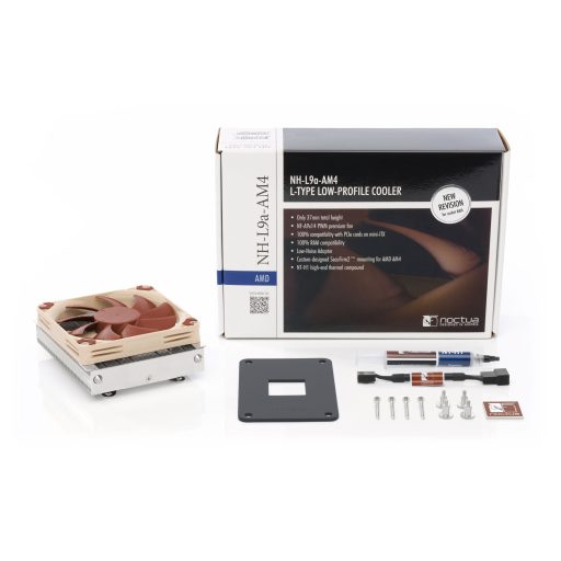 Noctua NH-L9a-AM4 Processzor Hűtő 9,2 cm Bézs, Nikkel