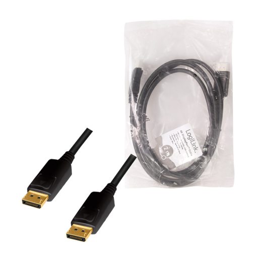LogiLink CD0101 DisplayPort kábel 2 M Fekete