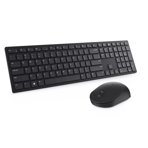 DELL KM5221W billentyűzet Egér mellékelve Irodai Vezeték nélküli RF QWERTY Nemzetközi amerikai Fekete