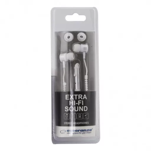 Esperanza EH161W fejhallgató és headset Vezetékes Hallójárati Hívás/zene Fehér