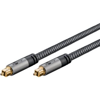  Goobay 65305 audio kábel 2 M Toslink (digitális optikai) kábel Fekete, Ezüst