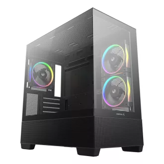 DeepCool CG380 3F Midi Tower Fekete