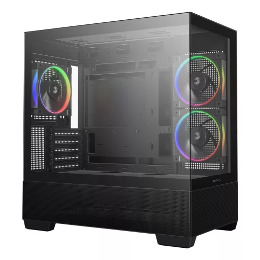 DeepCool CG380 3F Midi Tower Fekete