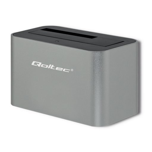 Qoltec 50315 dokkoló állomás tárolóegységhez USB 3.2 Gen 1 (3.1 Gen 1) Type-A Ezüst