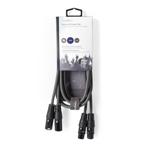 Nedis COTH15030GY15 audio kábel 1,5 M 2 x XLR (3-pin) Szürke