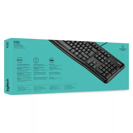 Logitech Keyboard K120 for Business billentyűzet Irodai USB QWERTY Nemzetközi amerikai Fekete