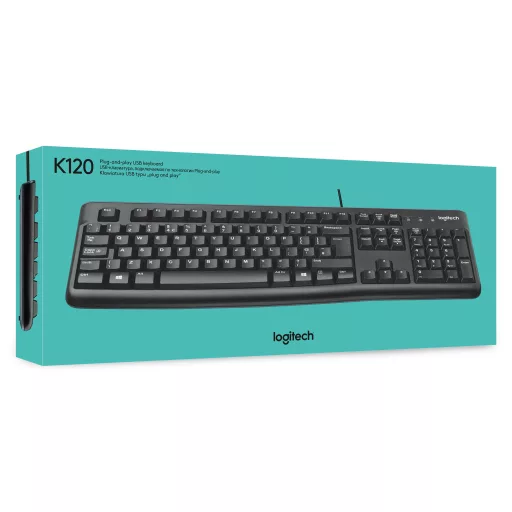 Logitech Keyboard K120 for Business billentyűzet Irodai USB QWERTY Nemzetközi amerikai Fekete