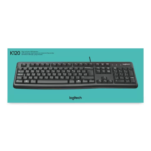 Logitech Keyboard K120 for Business billentyűzet Irodai USB QWERTY Nemzetközi amerikai Fekete