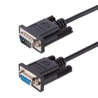 StarTech.com 9FMNM-3M-RS232-CABLE soros kábel Fekete DB-9