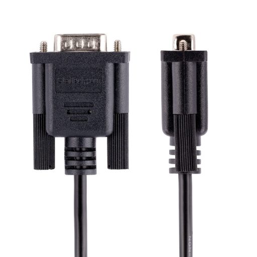 StarTech.com 9FMNM-3M-RS232-CABLE soros kábel Fekete DB-9