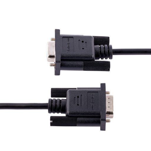 StarTech.com 9FMNM-3M-RS232-CABLE soros kábel Fekete DB-9