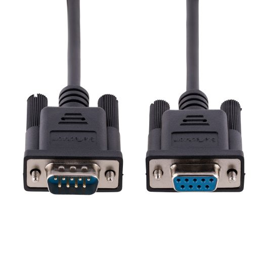 StarTech.com 9FMNM-3M-RS232-CABLE soros kábel Fekete DB-9