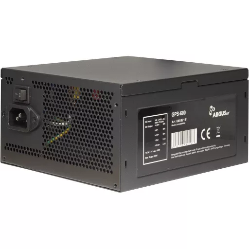 Inter-Tech Argus GPS-600 600 W 20+4 pin ATX ATX Fekete