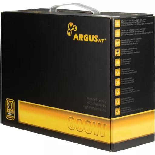 Inter-Tech Argus GPS-600 600 W 20+4 pin ATX ATX Fekete