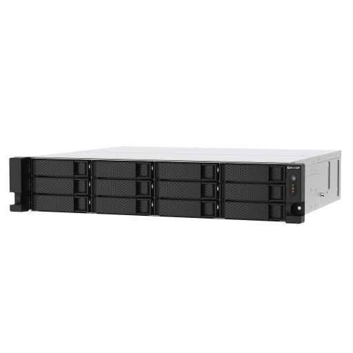 QNAP TS-1273AU-RP-8G tárolószerver NAS Rack (2U) Ryzen Embedded V1500B 8 GB DDR4 0 TB QNAP QTS Alumínium, Fekete