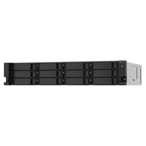 QNAP TS-1273AU-RP-8G tárolószerver NAS Rack (2U) Ryzen Embedded V1500B 8 GB DDR4 0 TB QNAP QTS Alumínium, Fekete