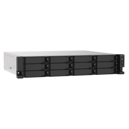 QNAP TS-1273AU-RP-8G tárolószerver NAS Rack (2U) Ryzen Embedded V1500B 8 GB DDR4 0 TB QNAP QTS Alumínium, Fekete