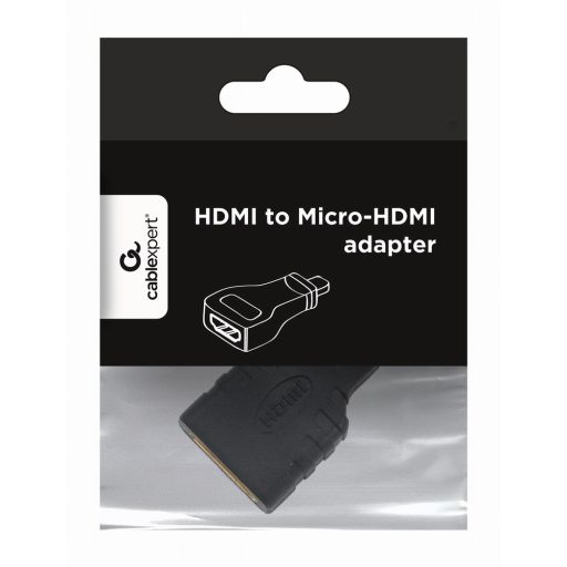 Gembird HDMI(F)-microHDMI(M) Fekete