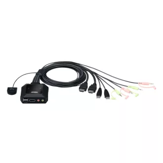 ATEN CS22H KVM kapcsoló Fekete