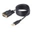 StarTech.com 1P6FFCN-USB-SERIAL soros kábel Fekete 2 M USB A típus DB-9