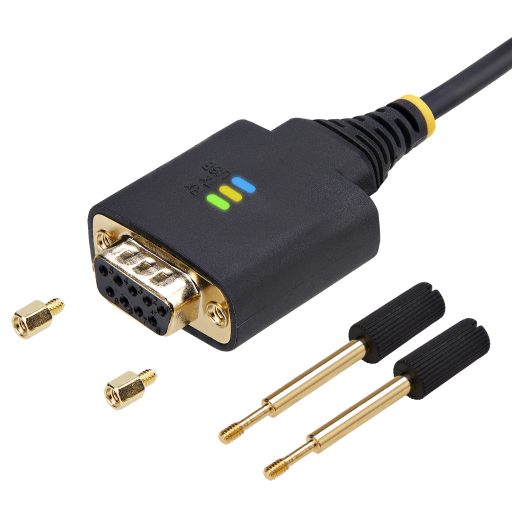 StarTech.com 1P6FFCN-USB-SERIAL soros kábel Fekete 2 M USB A típus DB-9
