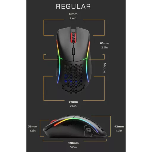 Glorious Gaming Model D egér Játék Jobbkezes USB A típus Optikai 12000 DPI